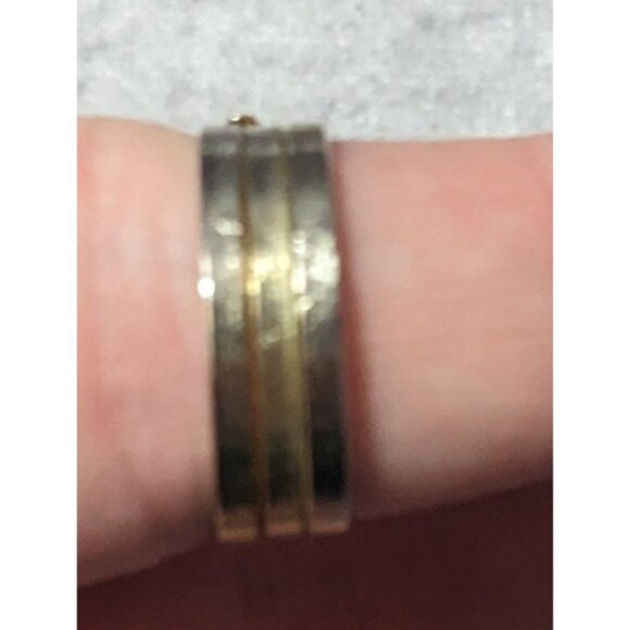 Coquette Gold Tone Enamel Filled Love Ring Size 8 - Picture 13 of 14